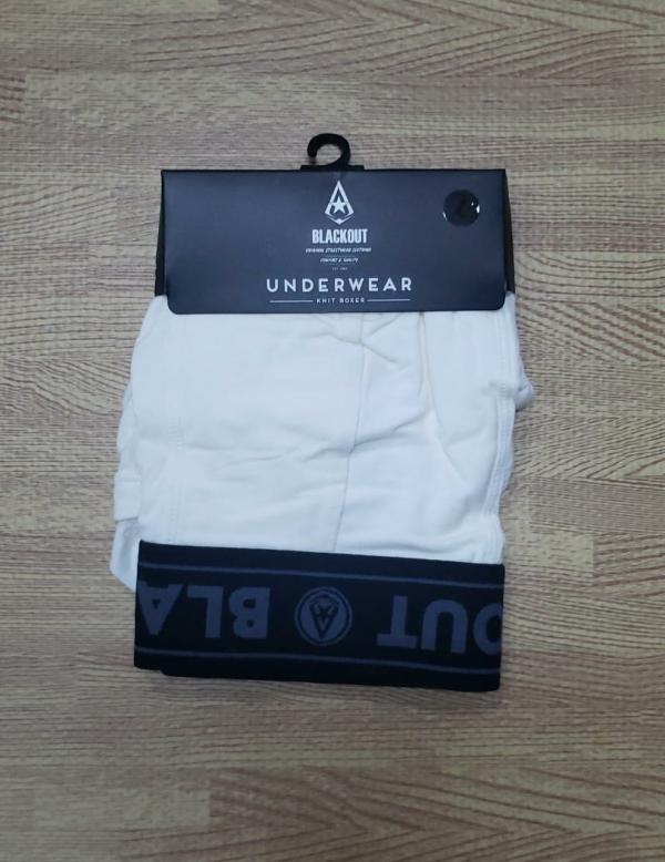 BOXER BLACK OUT BLANCO LARGE