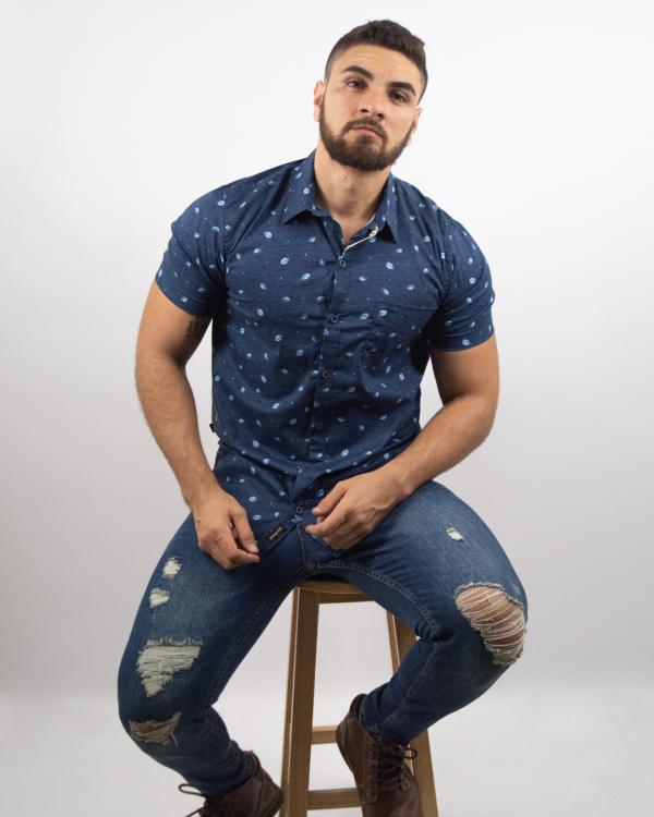 CAMISA CIVIL ROAD AZUL MEDIUM