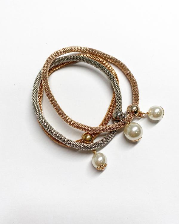 PULSERA DORADO CON PLATEADO