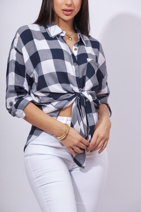 BLUSA CUADROS AZULES AMBIANCE LARGE