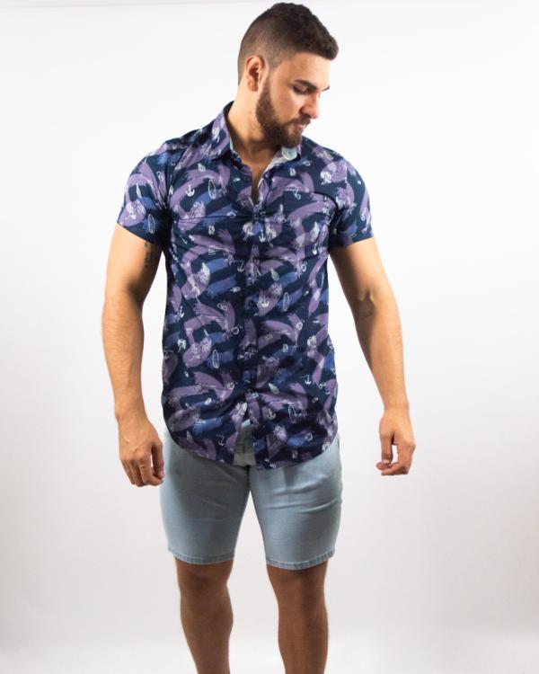 CAMISA BLACK OUT MORADA PALETAS MEDIUM