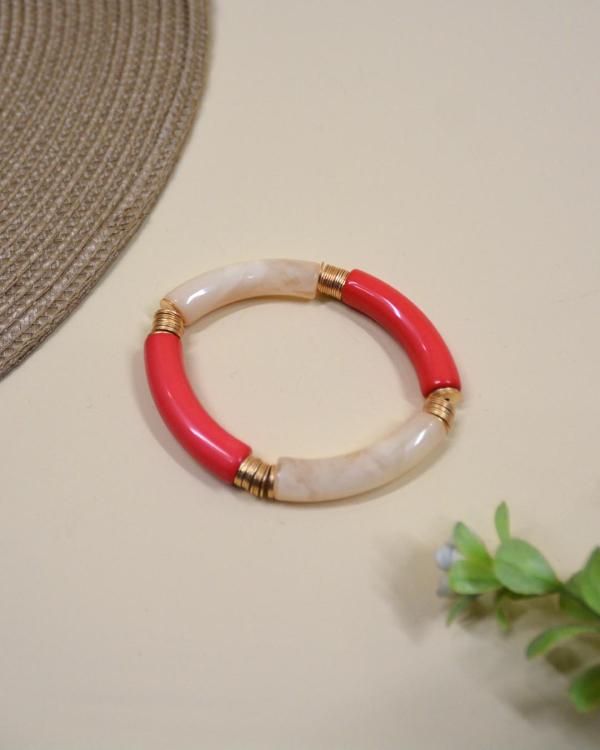 PULSERA AVANT BEIGE/ROSADO