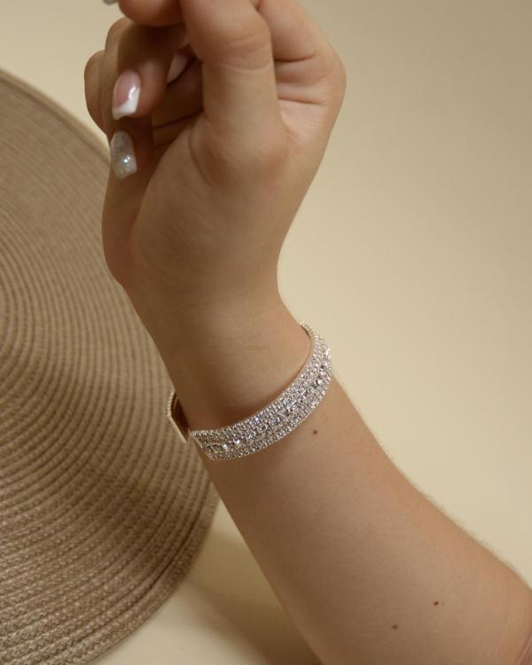 PULSERA CRYSTAL PLATEADA