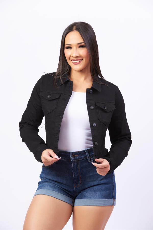 JACKET NEGRA WAXX JEANS MEDIUM