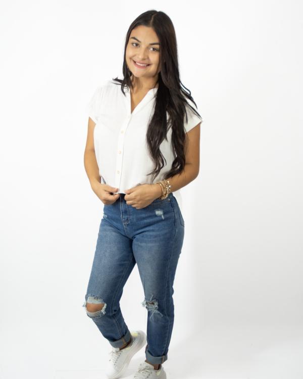 BLUSA BLANCA BLUE PEPER LARGE