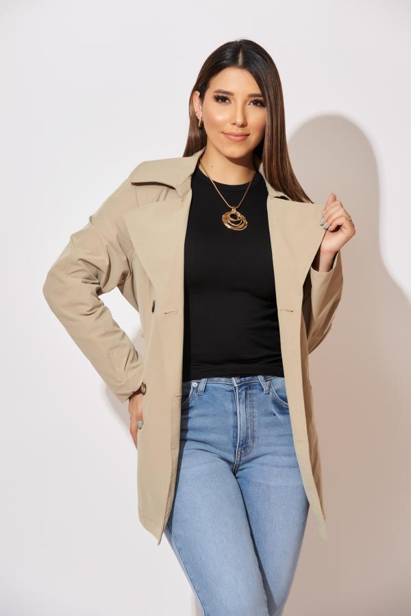 ABRIGO BEIGE LOVE TREE LARGE