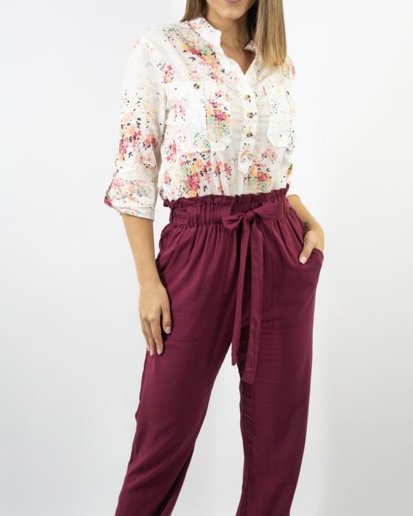 BLUSA BLANCA FLORES PASSPORT MEDIUM