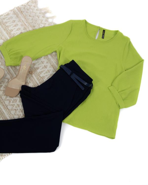 BLUSA VERDE CLARO CRECE LARGE