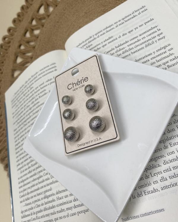 ARETES PLATEADOS CHERIE