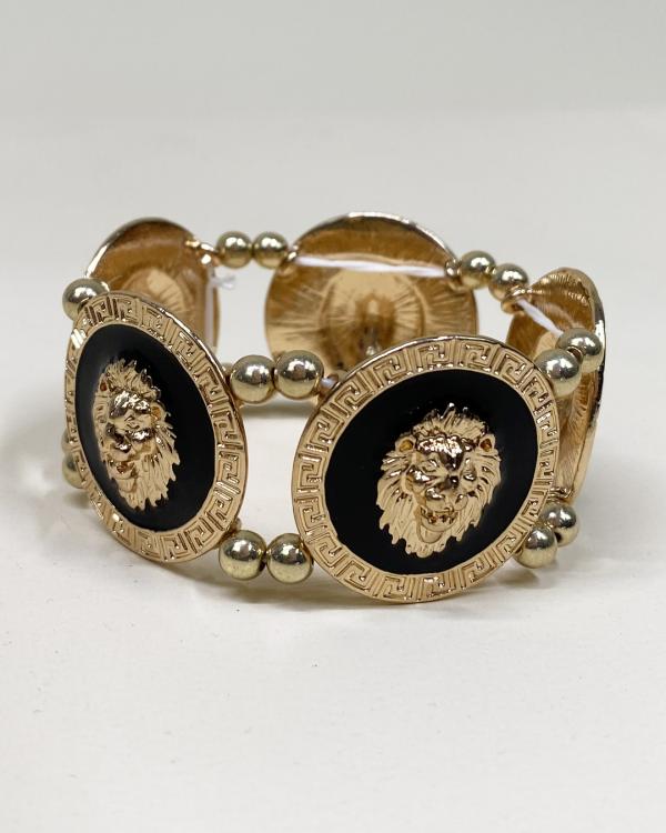 PULSERA DORADA/NEGRA SDJ