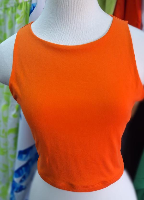 CROP TOP TIRANTES GRUESO NARANJA LARGE