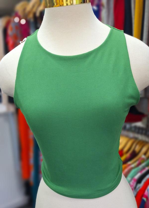 CROP TOP TIRANTES GRUESO VERDE SMALL