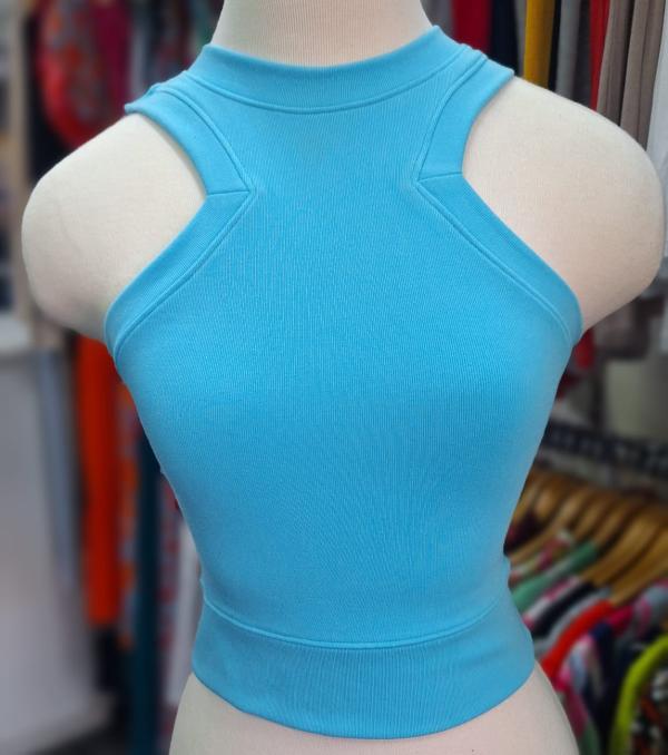 CROP TOP DYNAMIC CELESTE UNITALLA