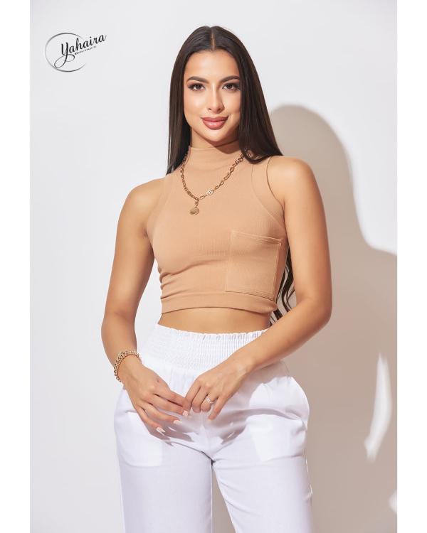 CROP TOP BEIGE DYNAMIC UNITALLA