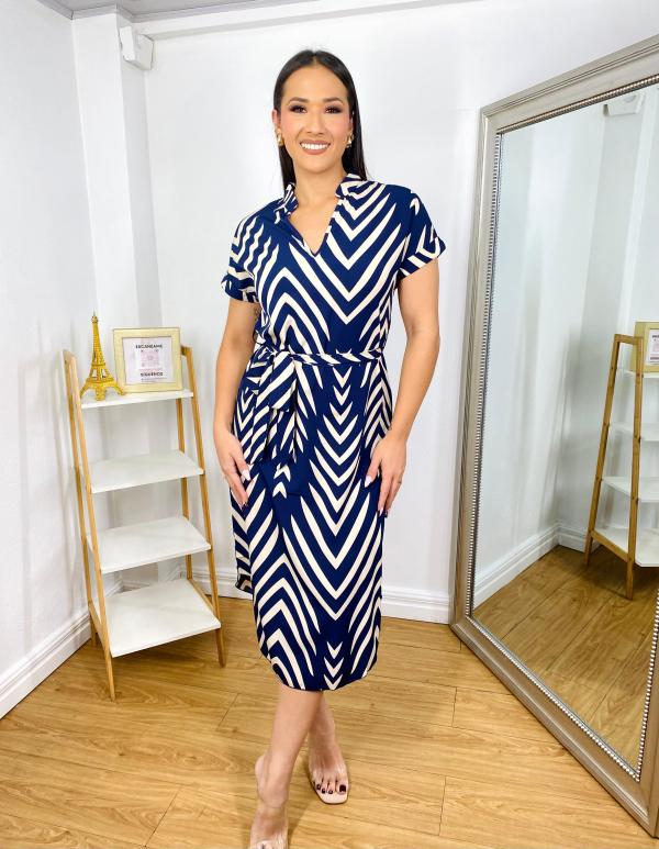 VESTIDO AZUL RAYAS MISS KELLY MEDIUM