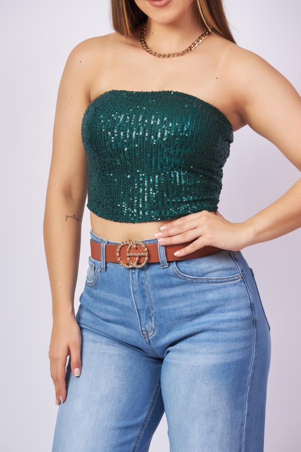 CROP TOP VERDE TIMING SMALL
