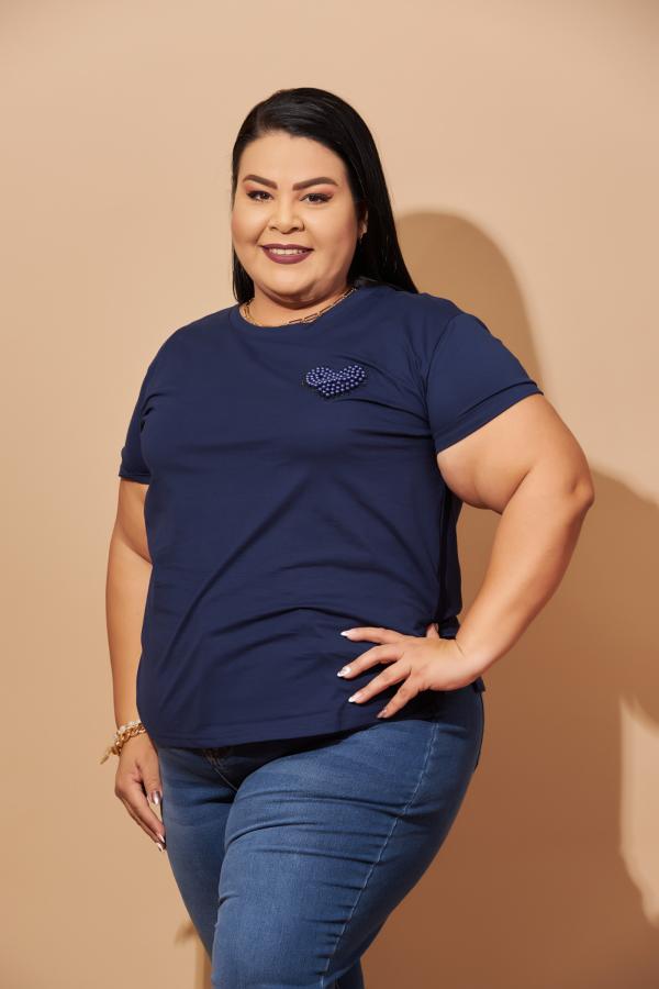 BLUSA AZUL CORAZ&Oacute;N TABA 2 XLARGE