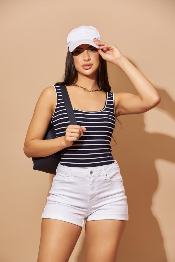 BLUSA AZUL/BLANCO POPULAR SMALL