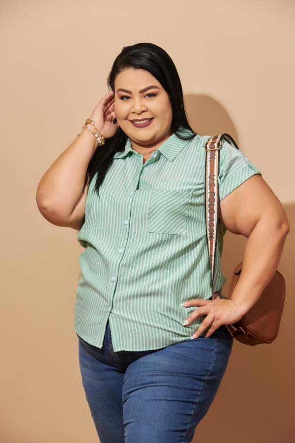 BLUSA VERDE RAYAS RHINO XLARGE