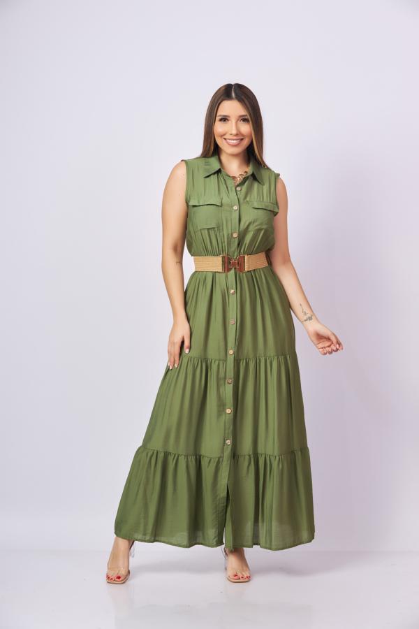 VESTIDO VERDE ONLY4U LARGE
