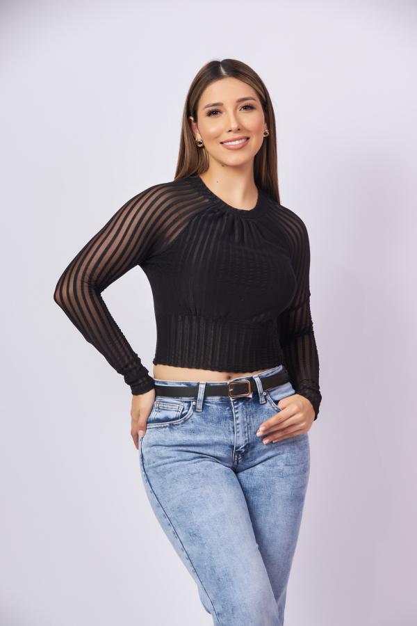 BLUSA NEGRA ATTIRANCE LARGE