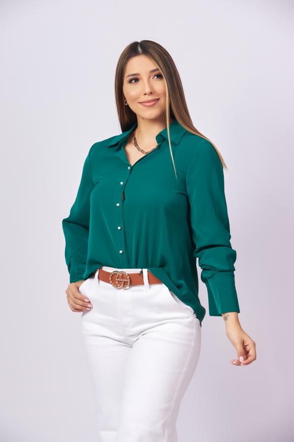 BLUSA VERDE MICHEL LARGE