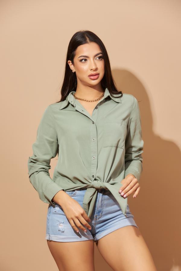 BLUSA VERDE OLIVO MICHEL MEDIUM