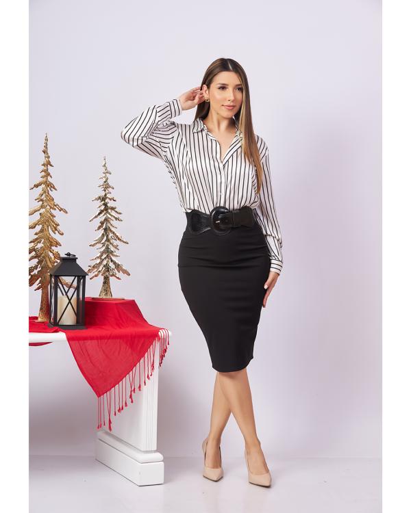 BLUSA BLANCA RAYAS AMBIANCE SMALL