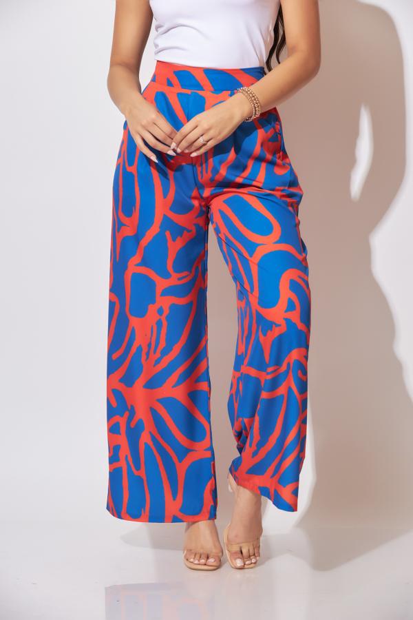 PALAZO NARANJA/AZUL ONLY4U LARGE