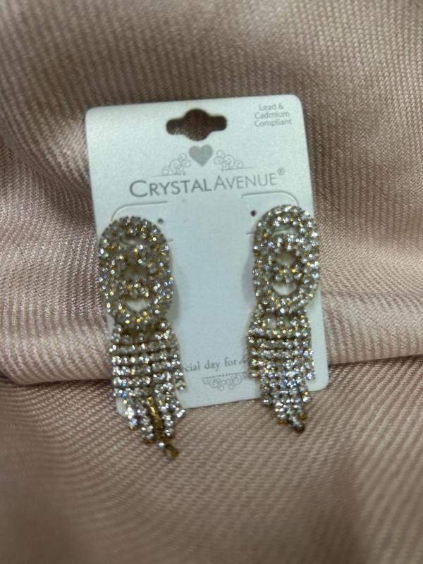ARETES DORADOS CRYSTAL