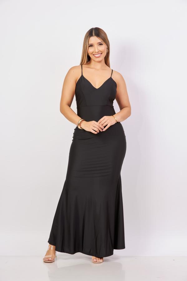 VESTIDO NEGRO MISTYROSE LARGE