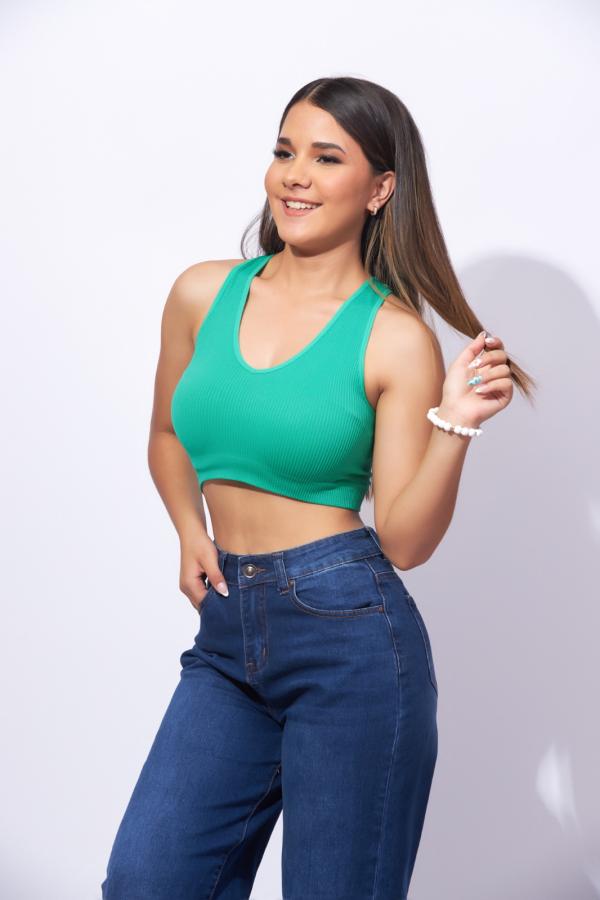 BLUSA VERDE AMBIANCE S/M