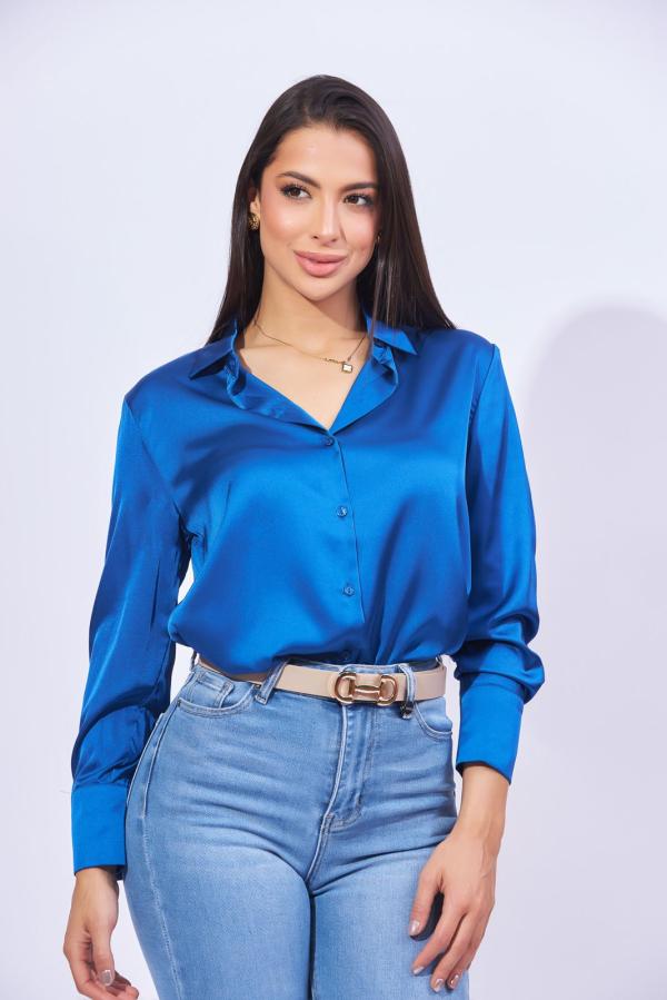 BLUSA AZUL AMBIANCE LARGE