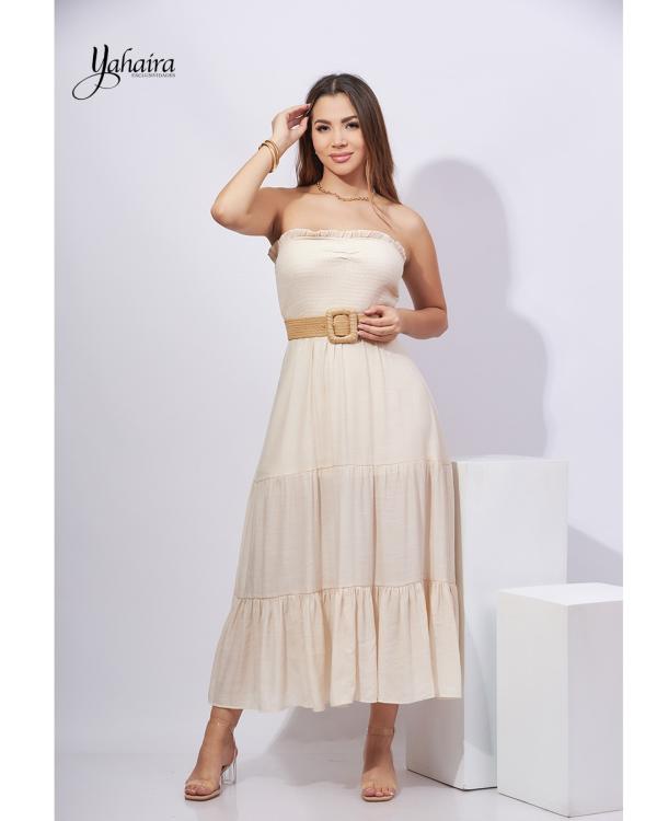 VESTIDO BEIGE LOVE TREE LARGE