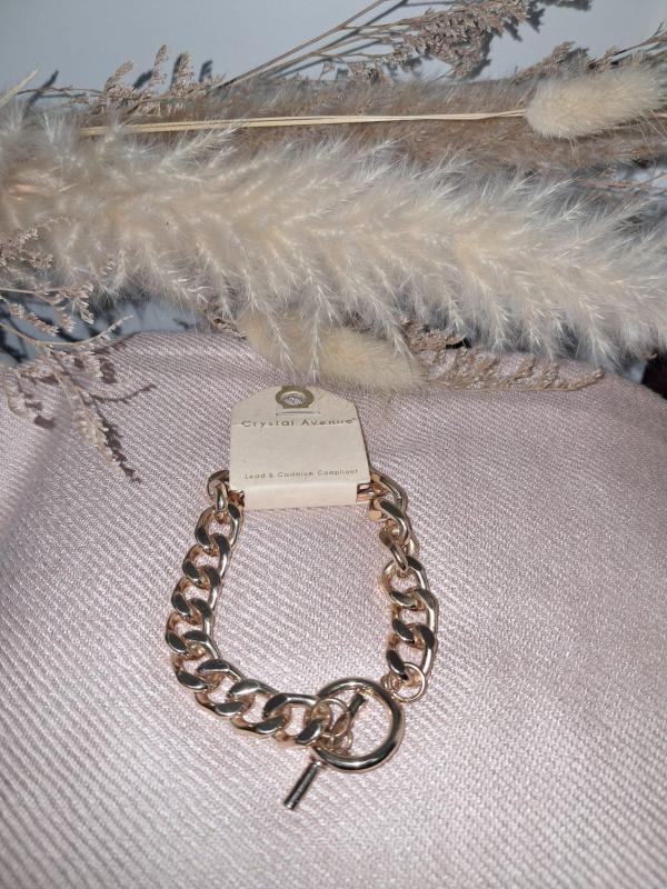 PULSERA DORADA CRYSTAL