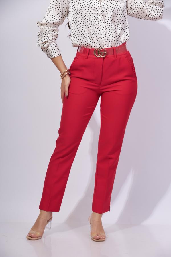 PANTALONES ROJO MICHEL LARGE