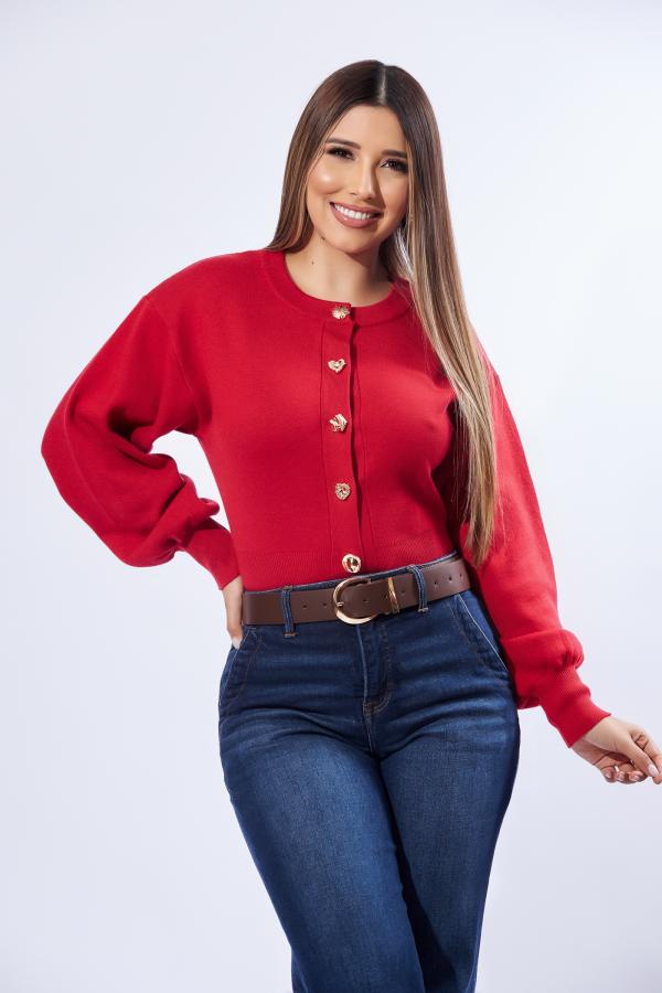 SUETER ROJO LOVE TREE LARGE