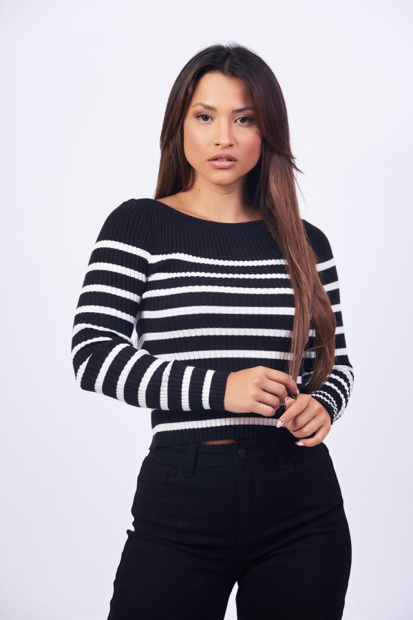 BLUSA NEGRA/BLANCA ACTIVE MEDIUM