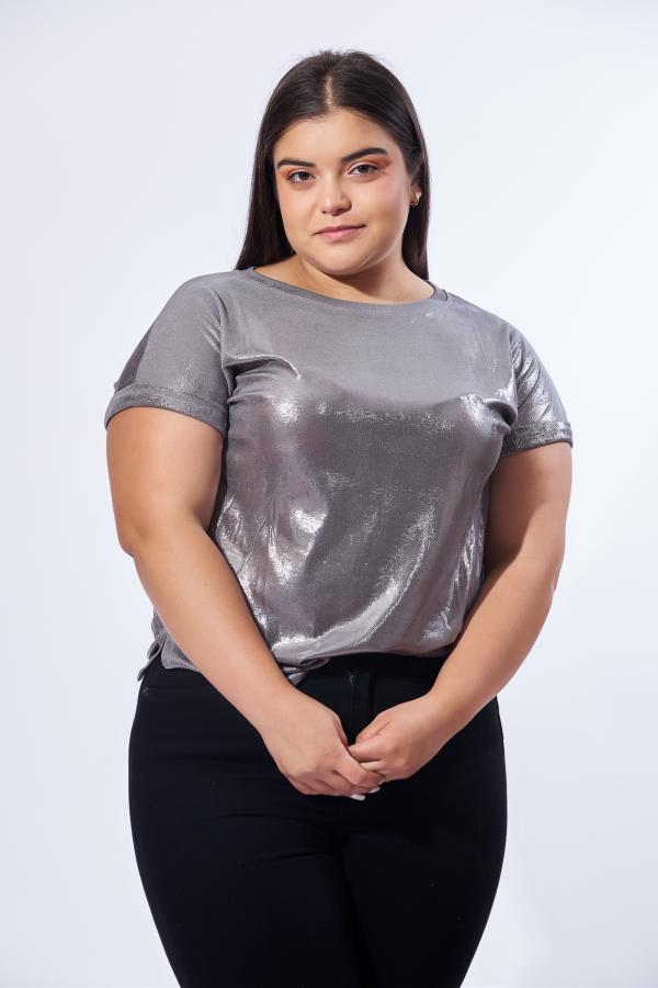 BLUSA PLATEADA OSCURA TABA XLARGE