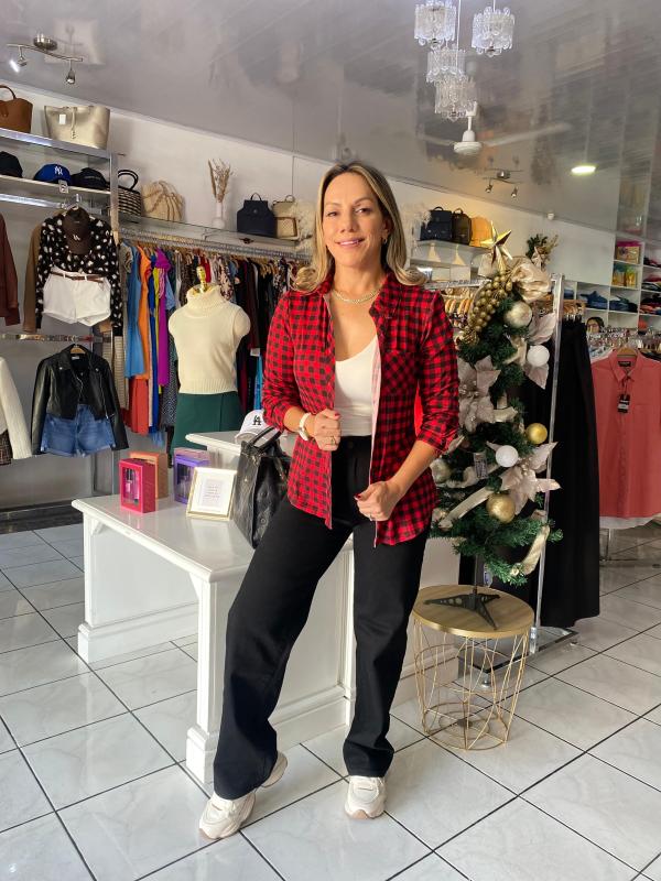 BLUSA ROJA CUADROS DNA SMALL