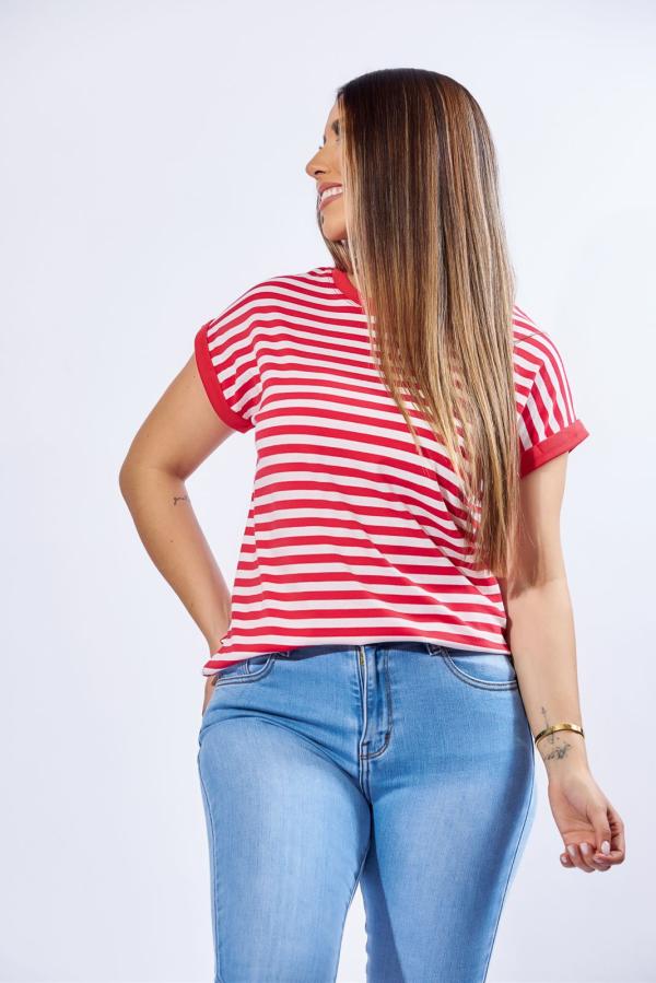 BLUSA BLANCO/ROJO TABA LARGE