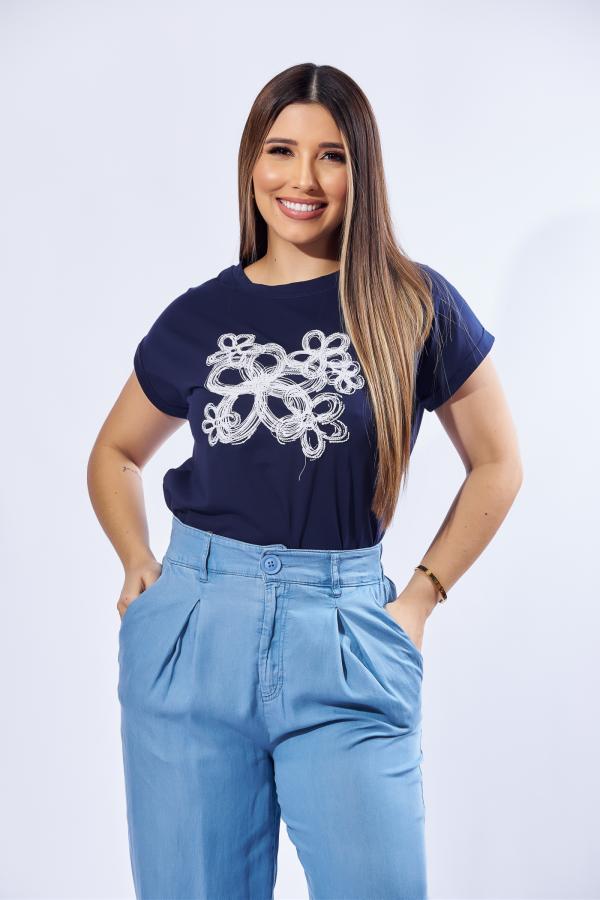 BLUSA AZUL TABA MEDIUM