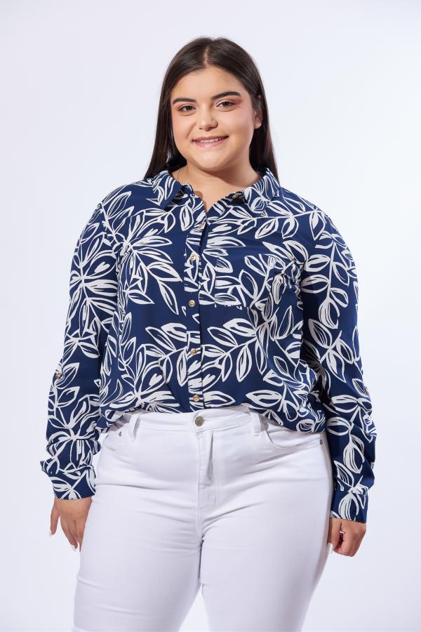 BLUSA AZUL/BLANCO DNA XLARGE