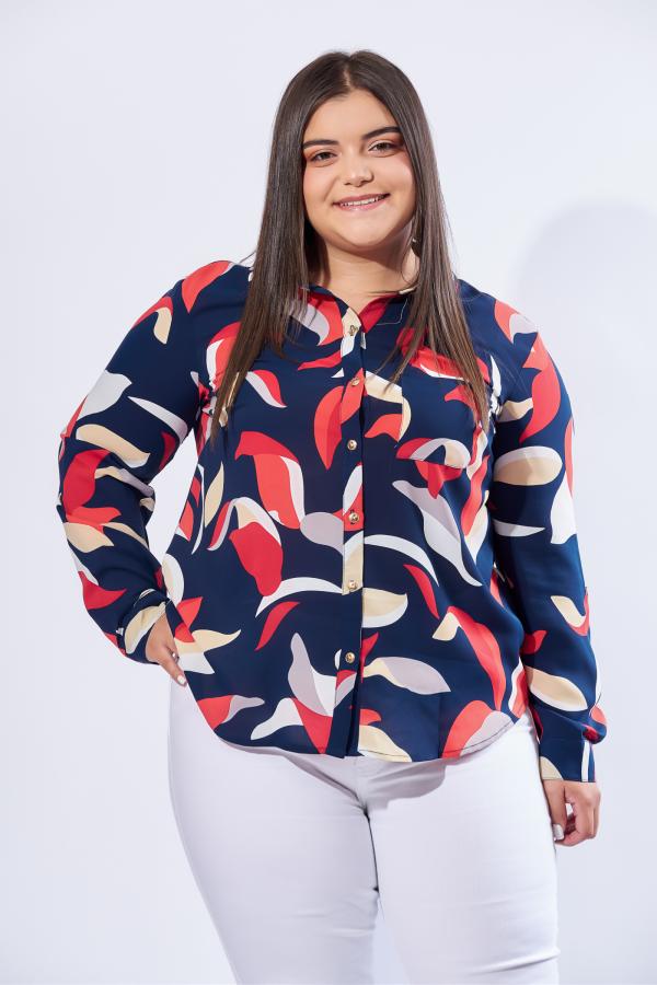 BLUSA AZUL/ROJO DNA 2X LARGE