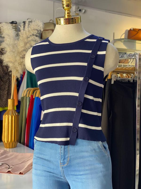 BLUSA AZUL RAYAS ACTIVE SMALL