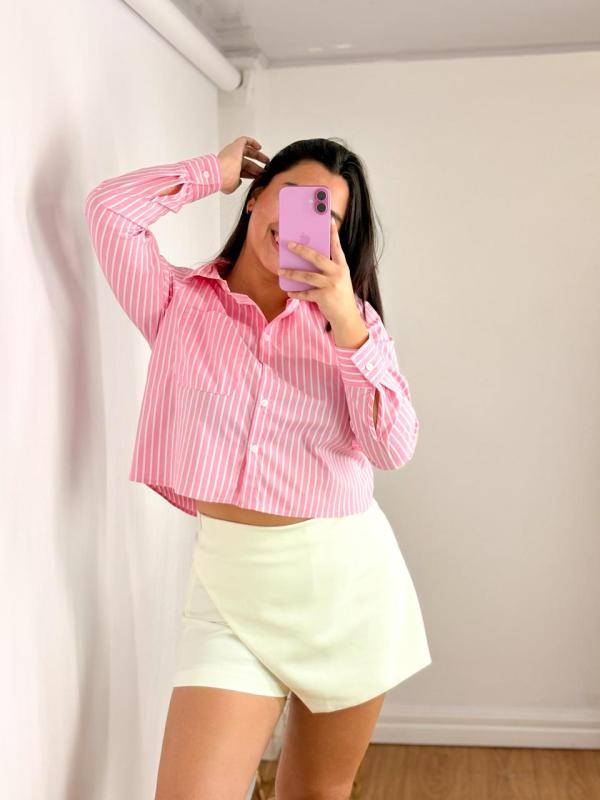 BLUSA ROSADA RAYAS ACTIVE MEDIUM