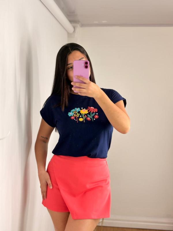 BLUSA TABA FLORES AZUL LARGE