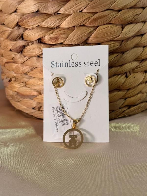 JUEGO Y PULSERA DORADO