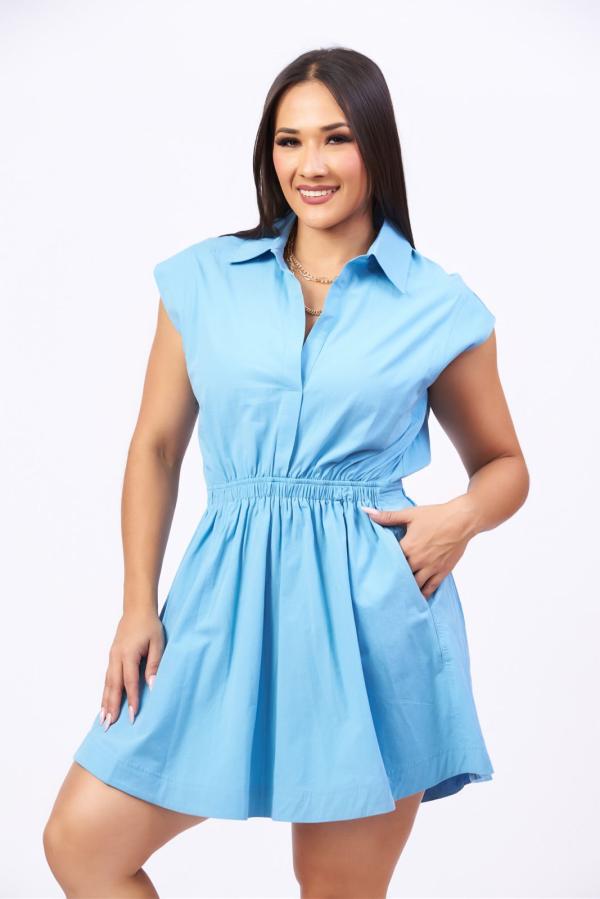 VESTIDO CELESTE DOUBLE ZERO MEDIUM