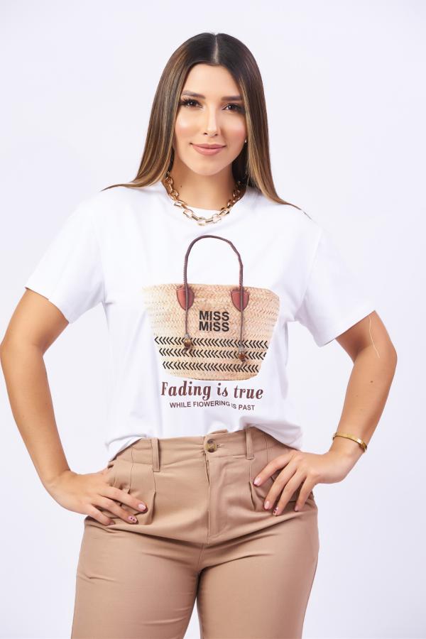 BLUSA BLANCA BOLSO LALA MEDIUM